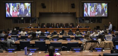 Acto de la FMBBVA en Naciones Unidas, en la CSW67, sobre mujer y digitalización